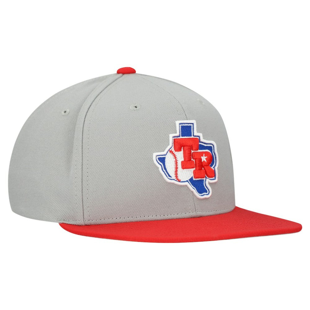 Texas Rangers Cooperstown Collection Basic Flip Snapback Hat Gray