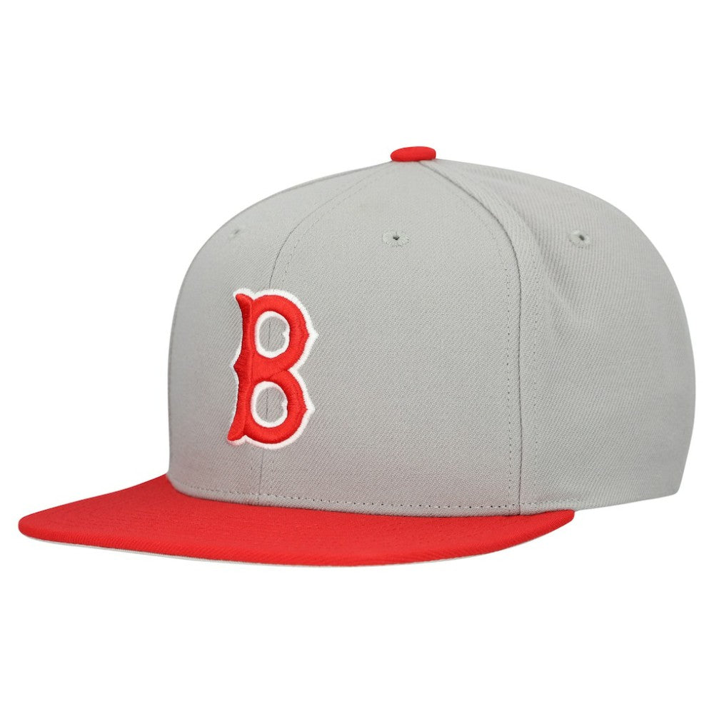 Boston Red Sox Cooperstown Collection Basic Flip Snapback Hat Gray