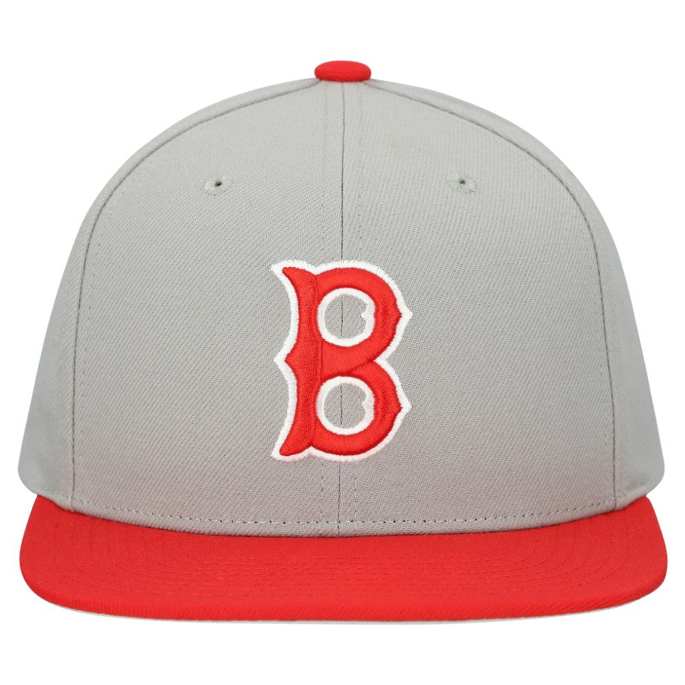 Boston Red Sox Cooperstown Collection Basic Flip Snapback Hat Gray