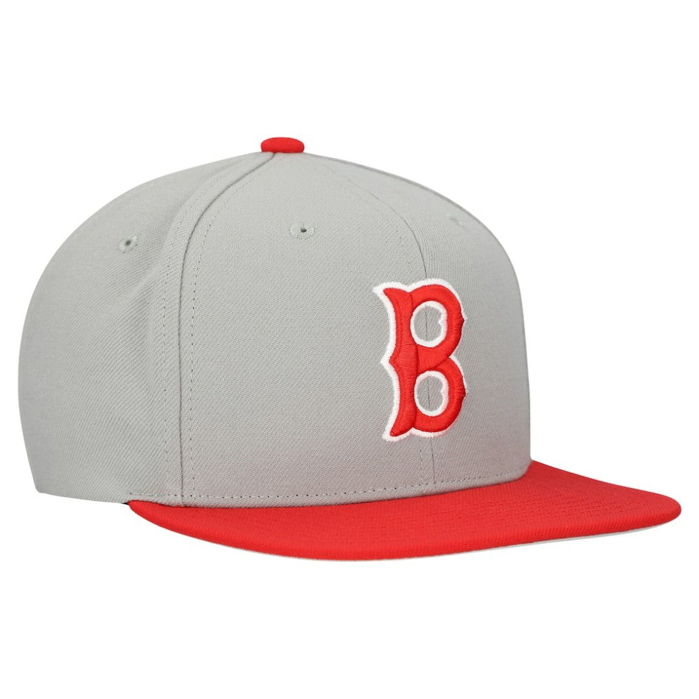 Boston Red Sox Cooperstown Collection Basic Flip Snapback Hat Gray