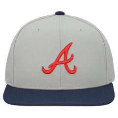 Atlanta Braves Basic Flip Snapback Hat Gray