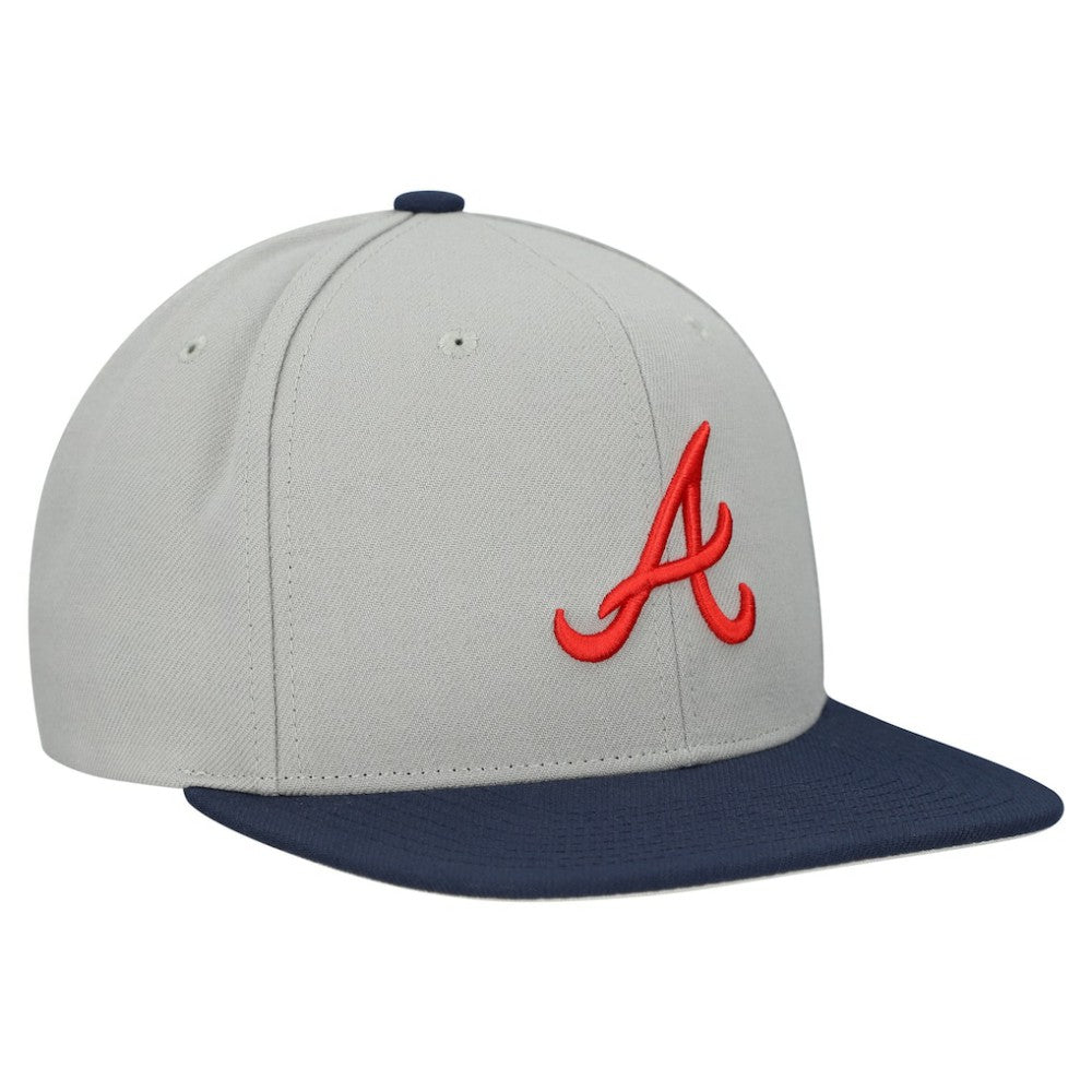 Atlanta Braves Basic Flip Snapback Hat Gray