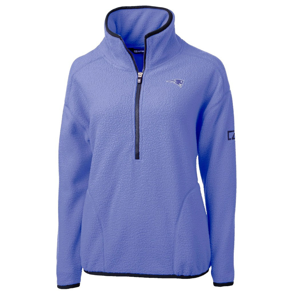 New England Patriots Cutter & Buck Women's Cascade Eco Fleece Half-Zip Jacket - Lavender outlet