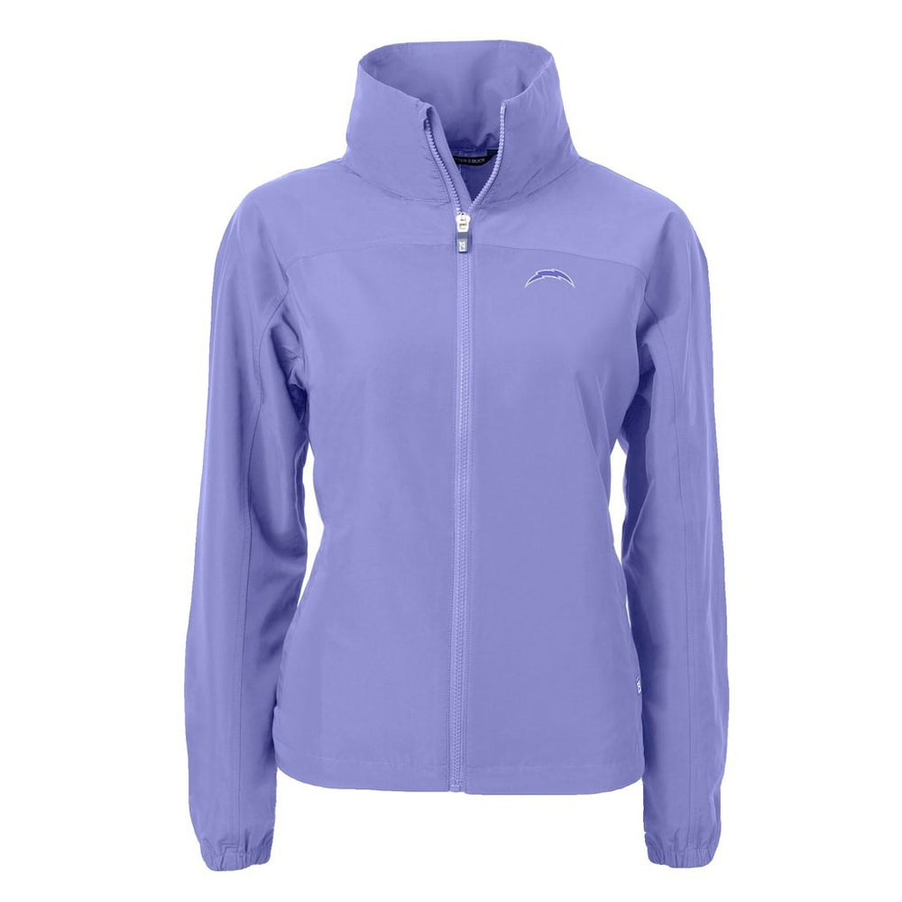 Los Angeles Chargers Cutter & Buck Women's Charter Eco Recycled Full-Zip Jacket - Purple for sale