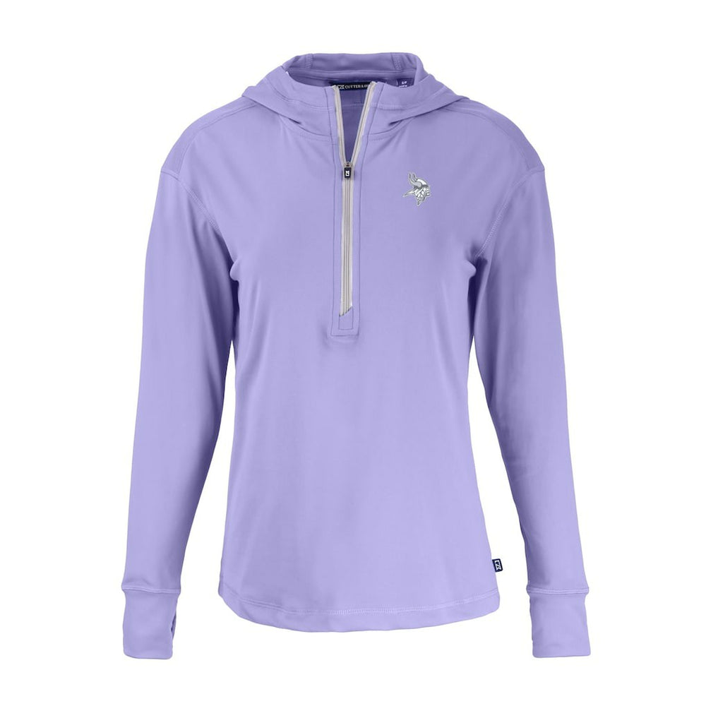 Minnesota Vikings Cutter & Buck Women's Daybreak Eco Recycled Half-Zip Hoodie - Purple online