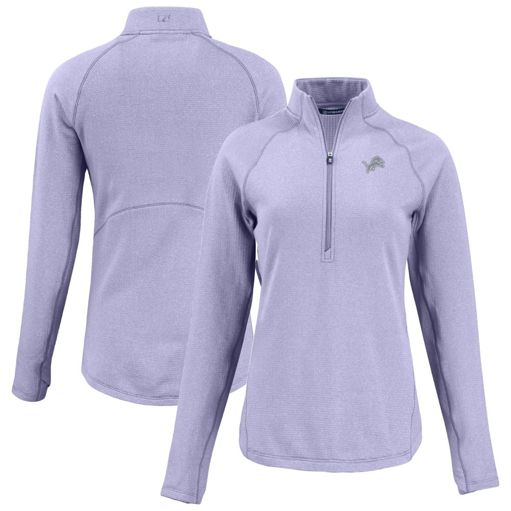 Detroit Lions Cutter & Buck Women's Peshastin Eco Fleece Recycled Half-Zip Top - Purple on sale
