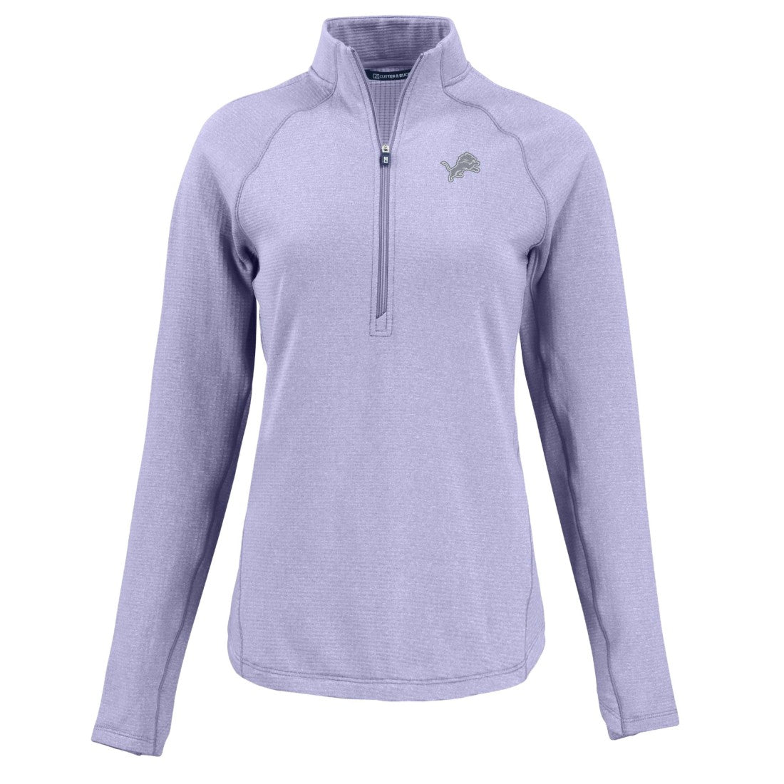 Detroit Lions Cutter & Buck Women's Peshastin Eco Fleece Recycled Half-Zip Top - Purple on sale