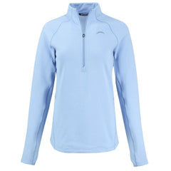 Los Angeles Chargers Cutter & Buck Women's Peshastin Eco Fleece Recycled Half-Zip Top - Powder Blue online