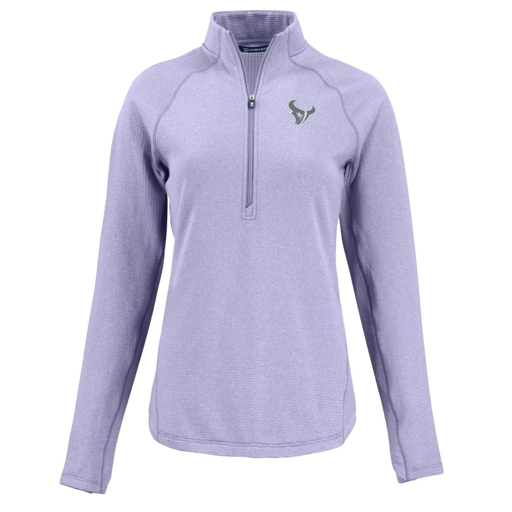 Houston Texans Cutter & Buck Women's Peshastin Eco Fleece Recycled Half-Zip Top - Purple outlet