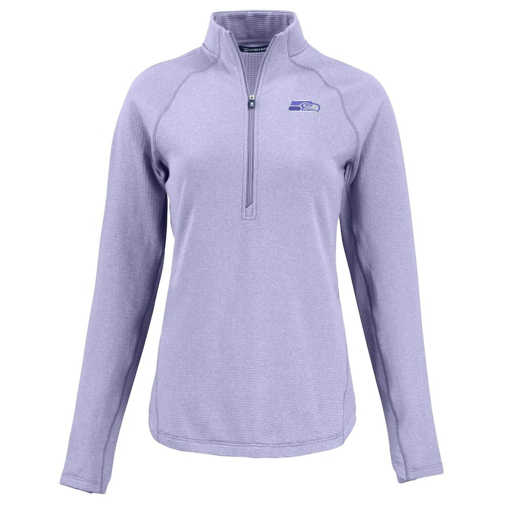 Seattle Seahawks Cutter & Buck Women's Peshastin Eco Fleece Recycled Half-Zip Top - Purple outlet