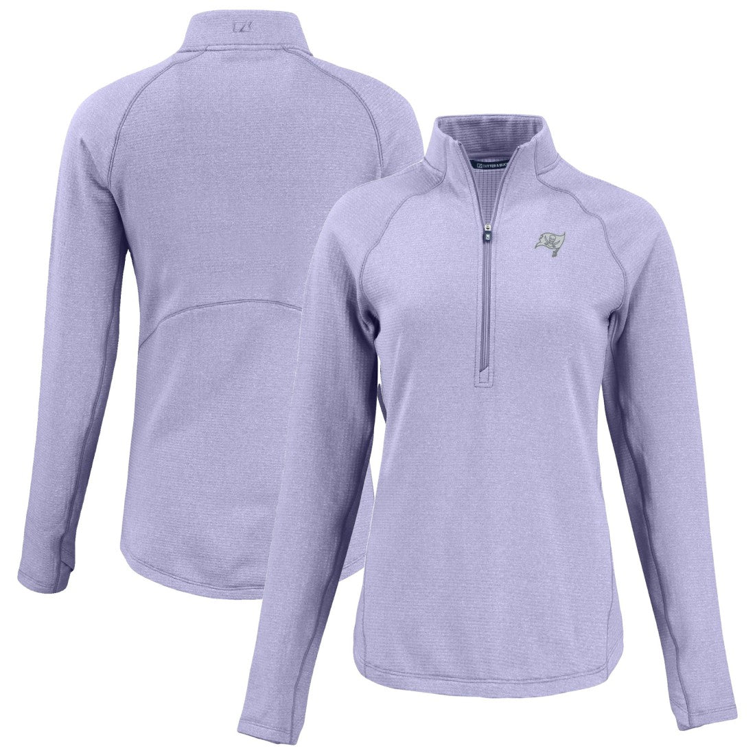Tampa Bay Buccaneers Cutter & Buck Women's Peshastin Eco Fleece Recycled Half-Zip Top - Purple discount