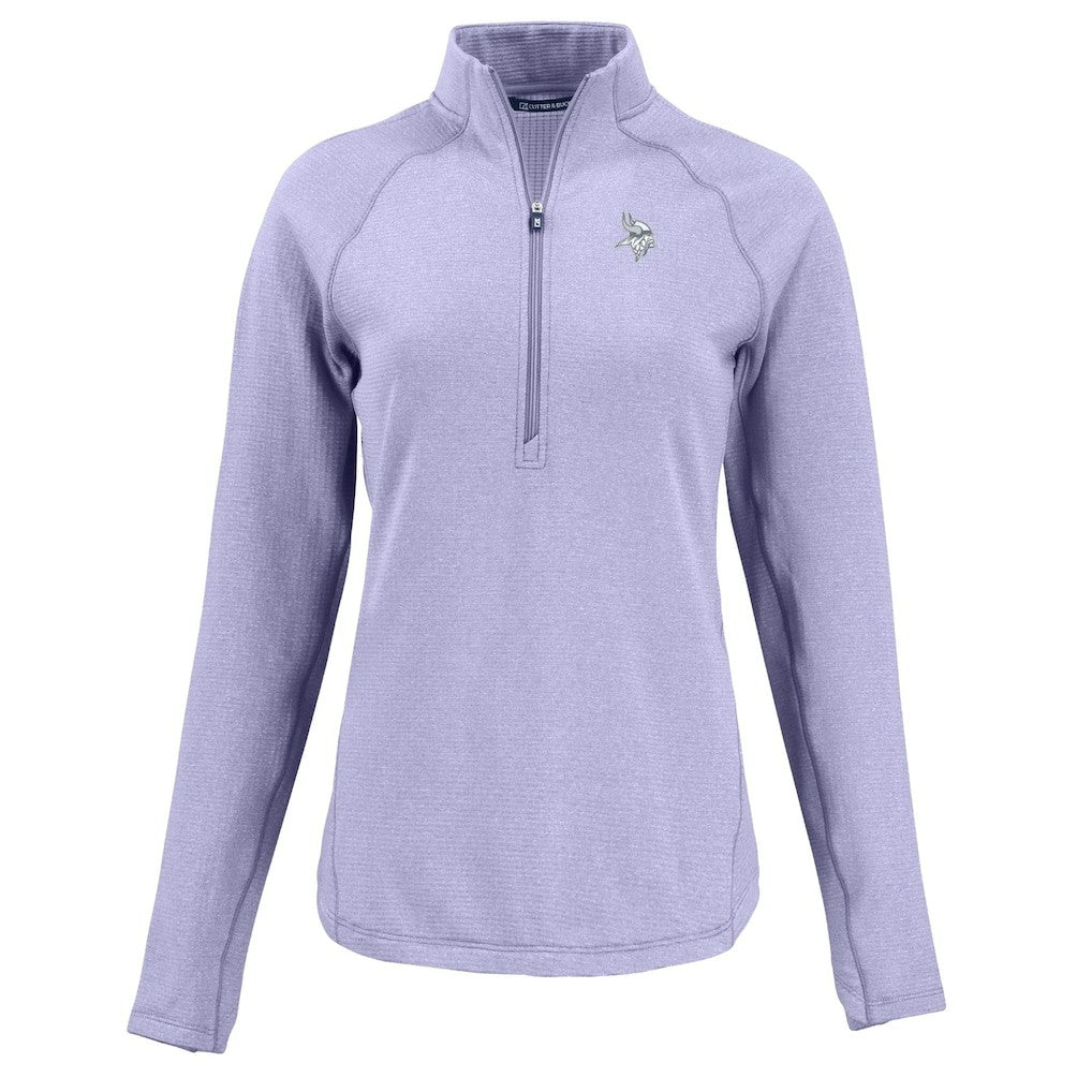 Minnesota Vikings Cutter & Buck Women's Peshastin Eco Fleece Recycled Half-Zip Top - Purple for sale