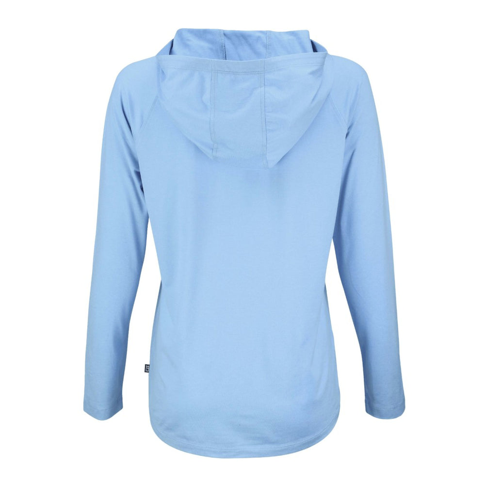 Denver Broncos Cutter & Buck Women's Coastline Epic Comfort Eco Recycled Long Sleeve Hoodie T-Shirt - Powder Blue online