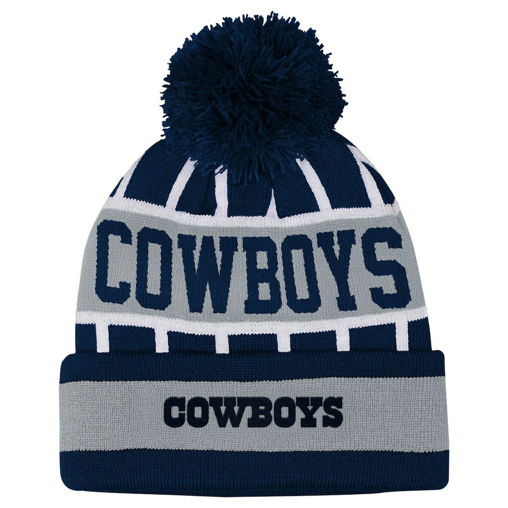 Dallas Cowboys Outerstuff Youth Go Fast Cuffed Knit Hat with Pom - Navy outlet
