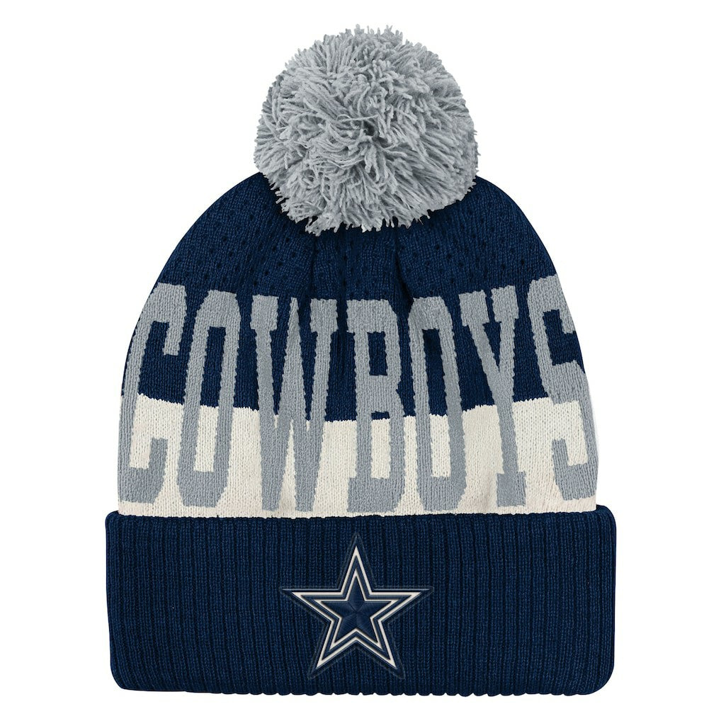 Dallas Cowboys Outerstuff Youth Modern Fan Cuffed Knit Hat with Pom - Navy on sale