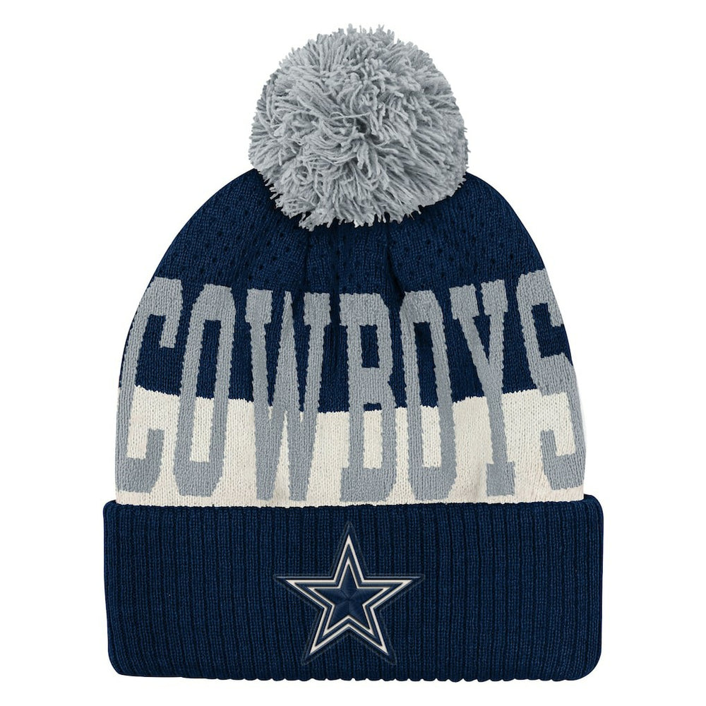 Dallas Cowboys Outerstuff Youth Modern Fan Cuffed Knit Hat with Pom - Navy on sale