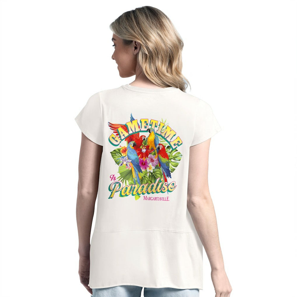 Baltimore Ravens Margaritaville Women's Gametime Is Paradise T-Shirt - Cream cheap
