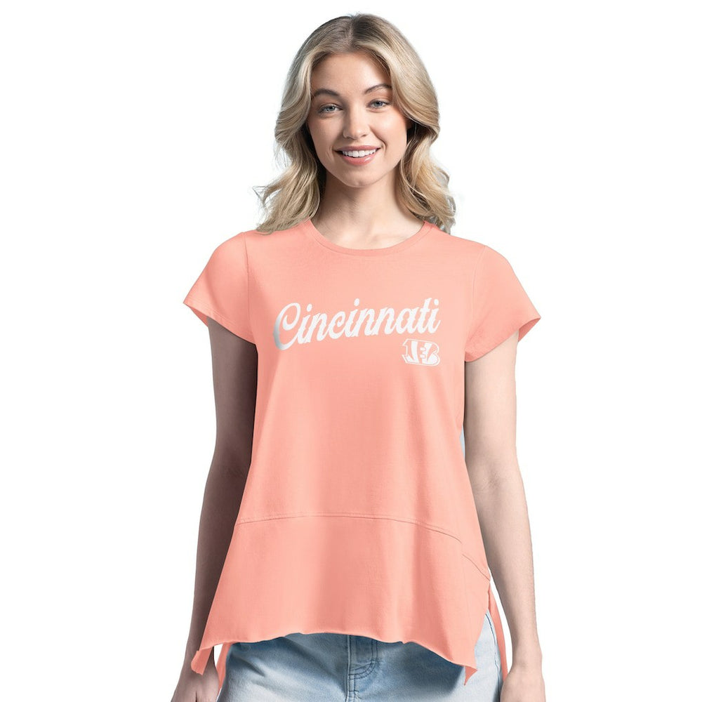 Cincinnati Bengals Margaritaville Women's Gametime Is Paradise T-Shirt - Light Orange cheap