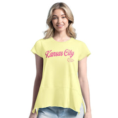 Kansas City Chiefs Margaritaville Women's Gametime Is Paradise T-Shirt - Yellow cheap
