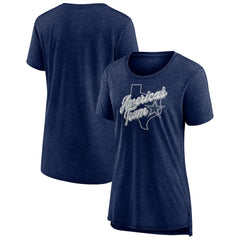 Dallas Cowboys Women's First Down Distressed Tri-Blend T-Shirt - Navy cheap