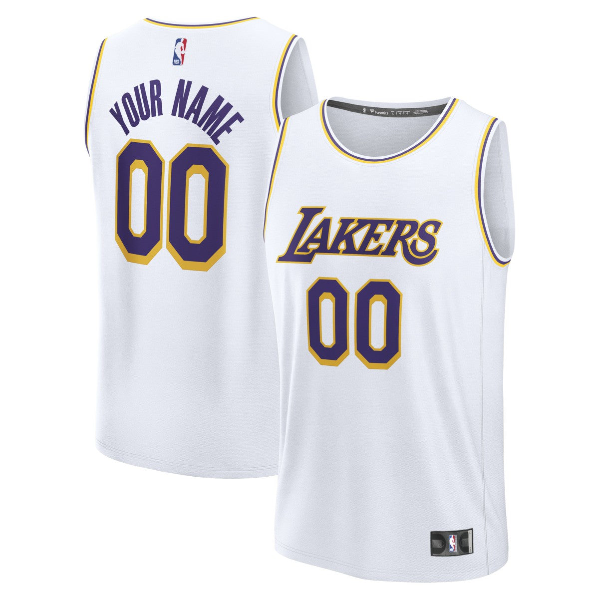 Los Angeles Lakers Youth Fast Break Custom Replica Jersey - White - Association Edition online