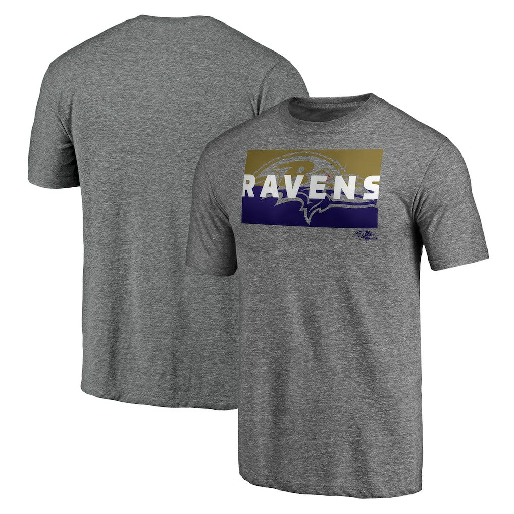 Baltimore Ravens Square Off Tri-Blend T-Shirt - Heather Gray discount