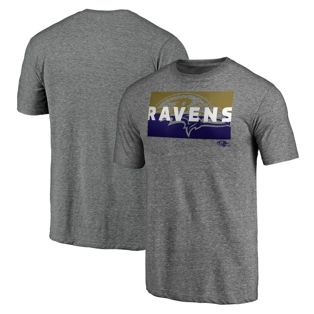 Baltimore Ravens Square Off Tri-Blend T-Shirt - Heather Gray discount
