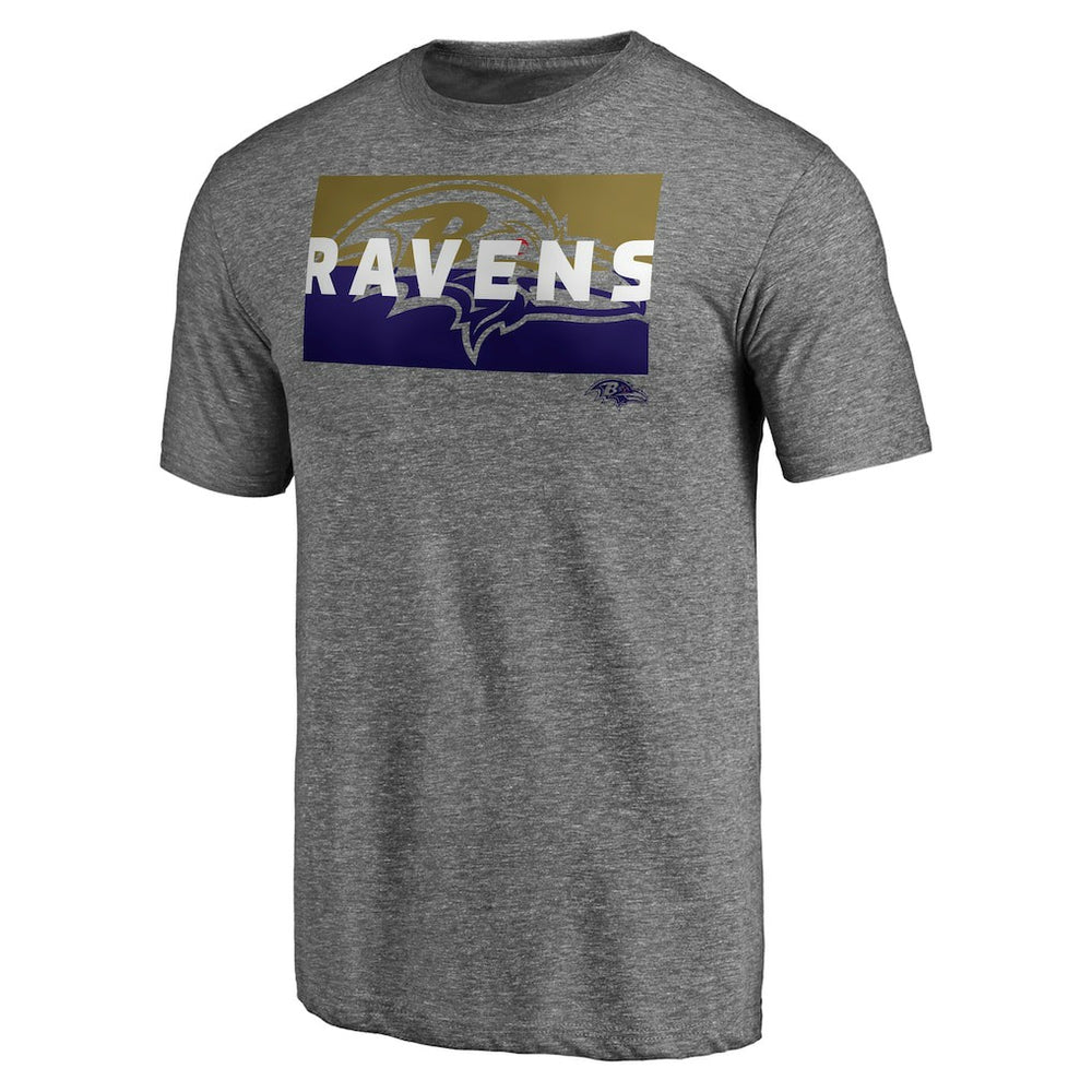 Baltimore Ravens Square Off Tri-Blend T-Shirt - Heather Gray discount