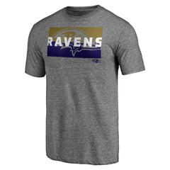 Baltimore Ravens Square Off Tri-Blend T-Shirt - Heather Gray discount