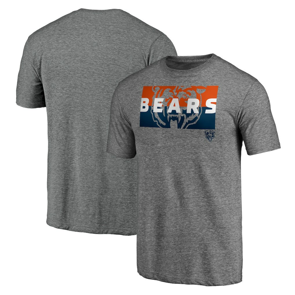 Chicago Bears Square Off Tri-Blend T-Shirt - Heather Gray online