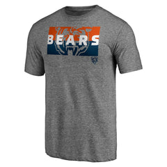 Chicago Bears Square Off Tri-Blend T-Shirt - Heather Gray online