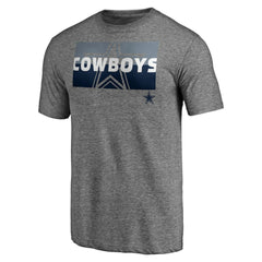 Dallas Cowboys Square Off Tri-Blend T-Shirt - Heather Gray for sale