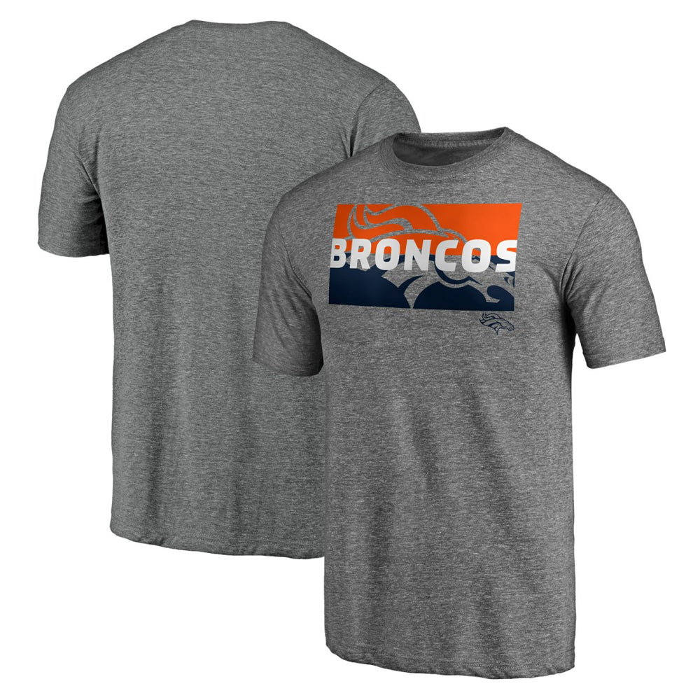 Denver Broncos Square Off Tri-Blend T-Shirt - Heather Gray online