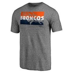 Denver Broncos Square Off Tri-Blend T-Shirt - Heather Gray online