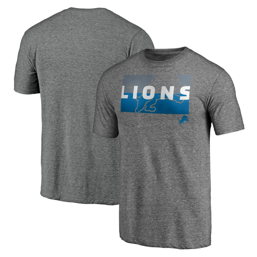 Detroit Lions Square Off Tri-Blend T-Shirt - Heather Gray for sale