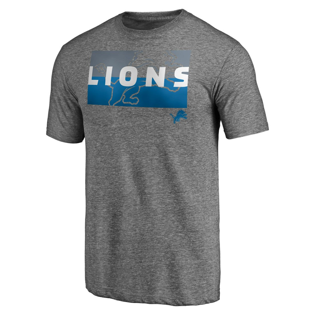 Detroit Lions Square Off Tri-Blend T-Shirt - Heather Gray for sale