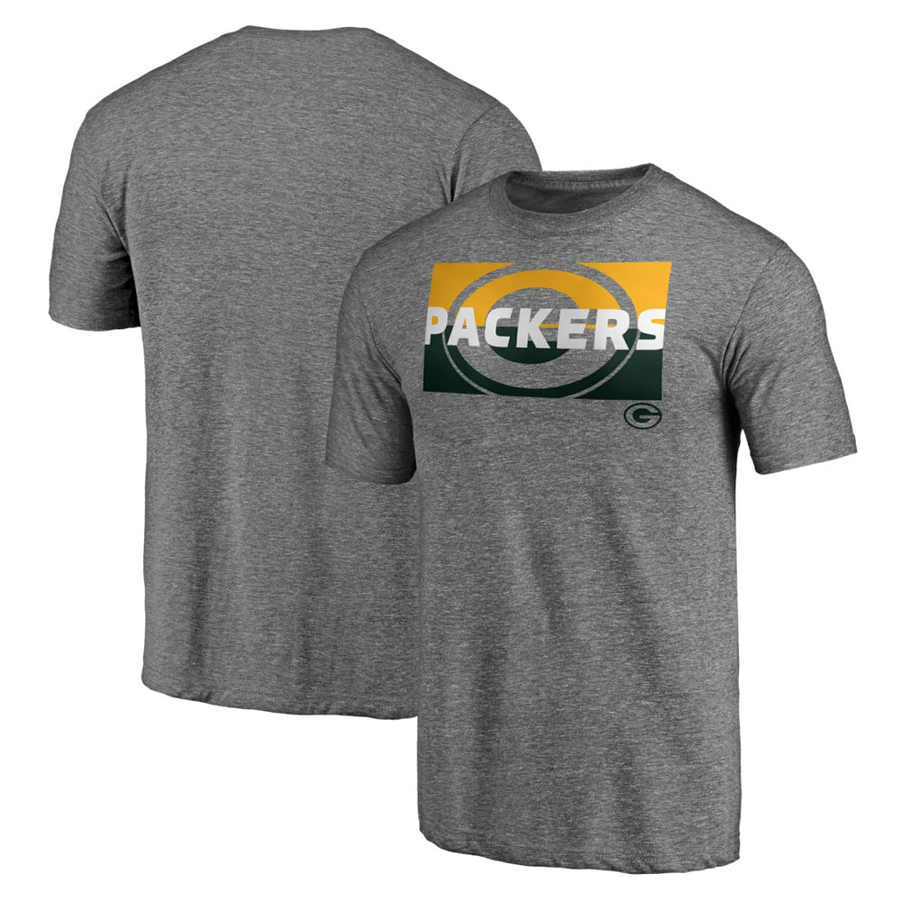 Green Bay Packers Square Off Tri-Blend T-Shirt - Heather Gray discount