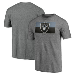 Las Vegas Raiders Square Off Tri-Blend T-Shirt - Heather Gray outlet