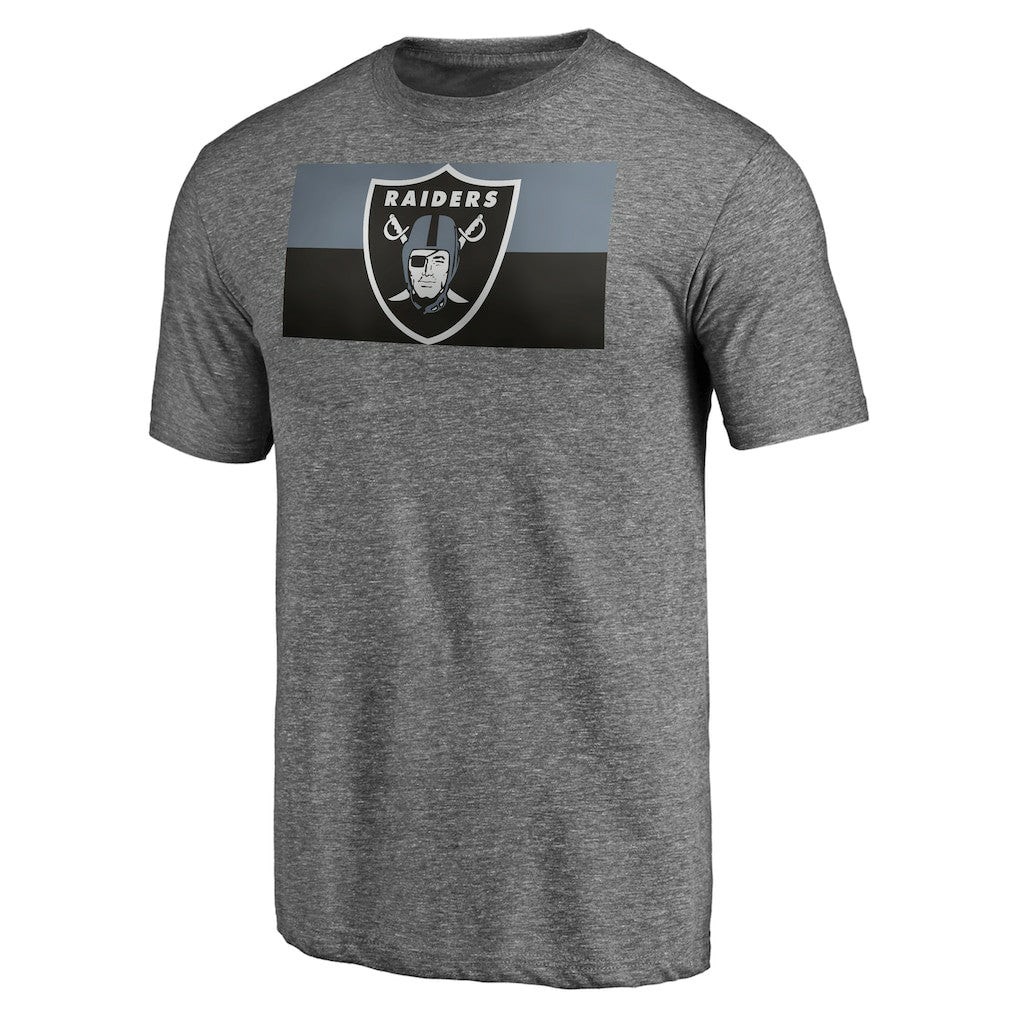Las Vegas Raiders Square Off Tri-Blend T-Shirt - Heather Gray outlet