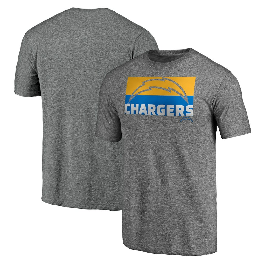 Los Angeles Chargers Square Off Tri-Blend T-Shirt - Heather Gray for sale