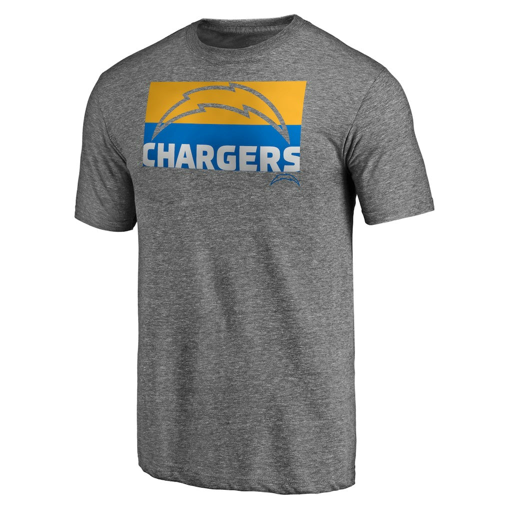 Los Angeles Chargers Square Off Tri-Blend T-Shirt - Heather Gray for sale