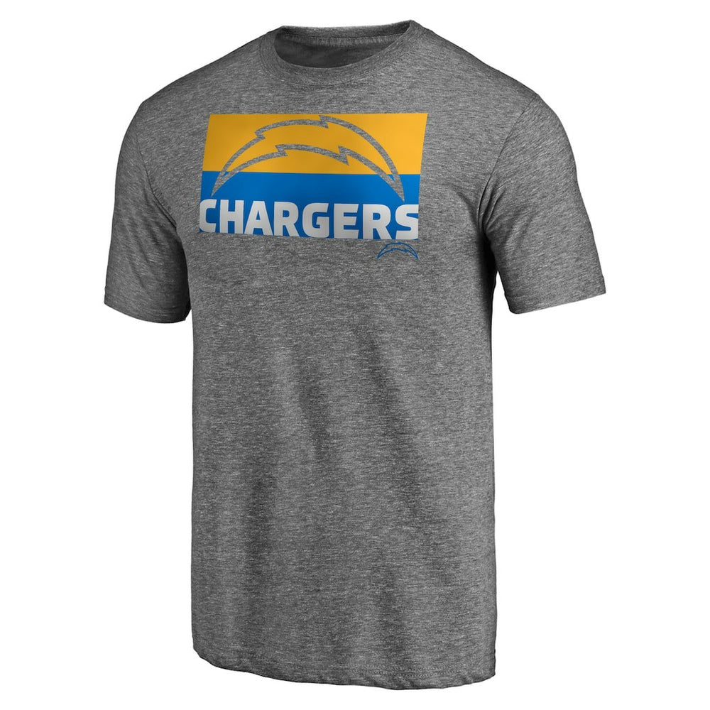 Los Angeles Chargers Square Off Tri-Blend T-Shirt - Heather Gray for sale