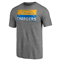 Los Angeles Chargers Square Off Tri-Blend T-Shirt - Heather Gray for sale