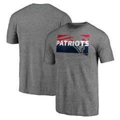New England Patriots Square Off Tri-Blend T-Shirt - Heather Gray sale