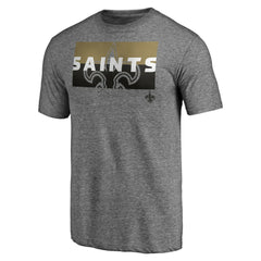 New Orleans Saints Square Off Tri-Blend T-Shirt - Heather Gray sale