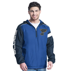 St. Louis Blues G-III Sports by Carl Banks Lateral Half-Zip Hoodie Jacket - Blue/Navy Hoodies
