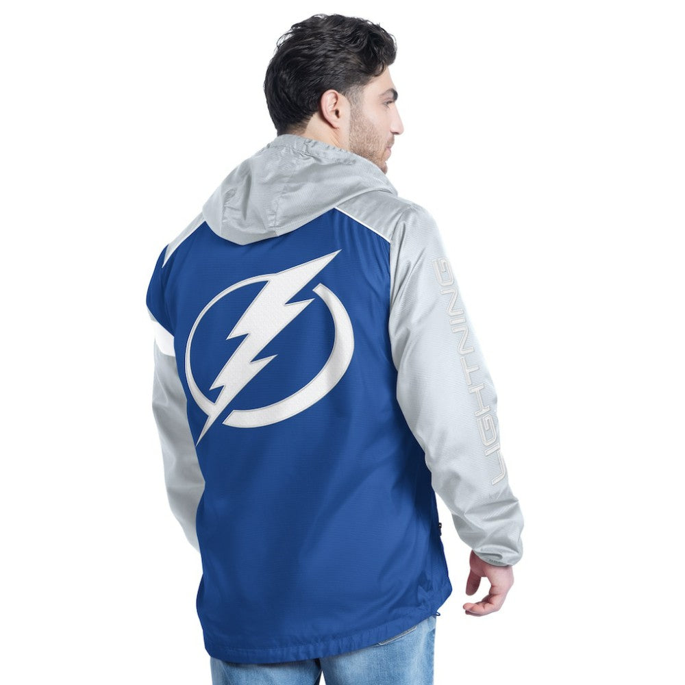 Tampa Bay Lightning G-III Sports by Carl Banks Lateral Half-Zip Hoodie Jacket - Blue/Gray Hoodies