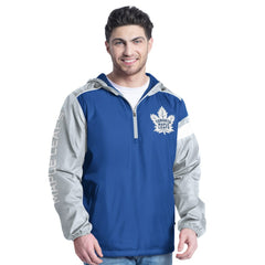 Toronto Maple Leafs G-III Sports by Carl Banks Lateral Half-Zip Hoodie Jacket - Blue/Gray Hoodies