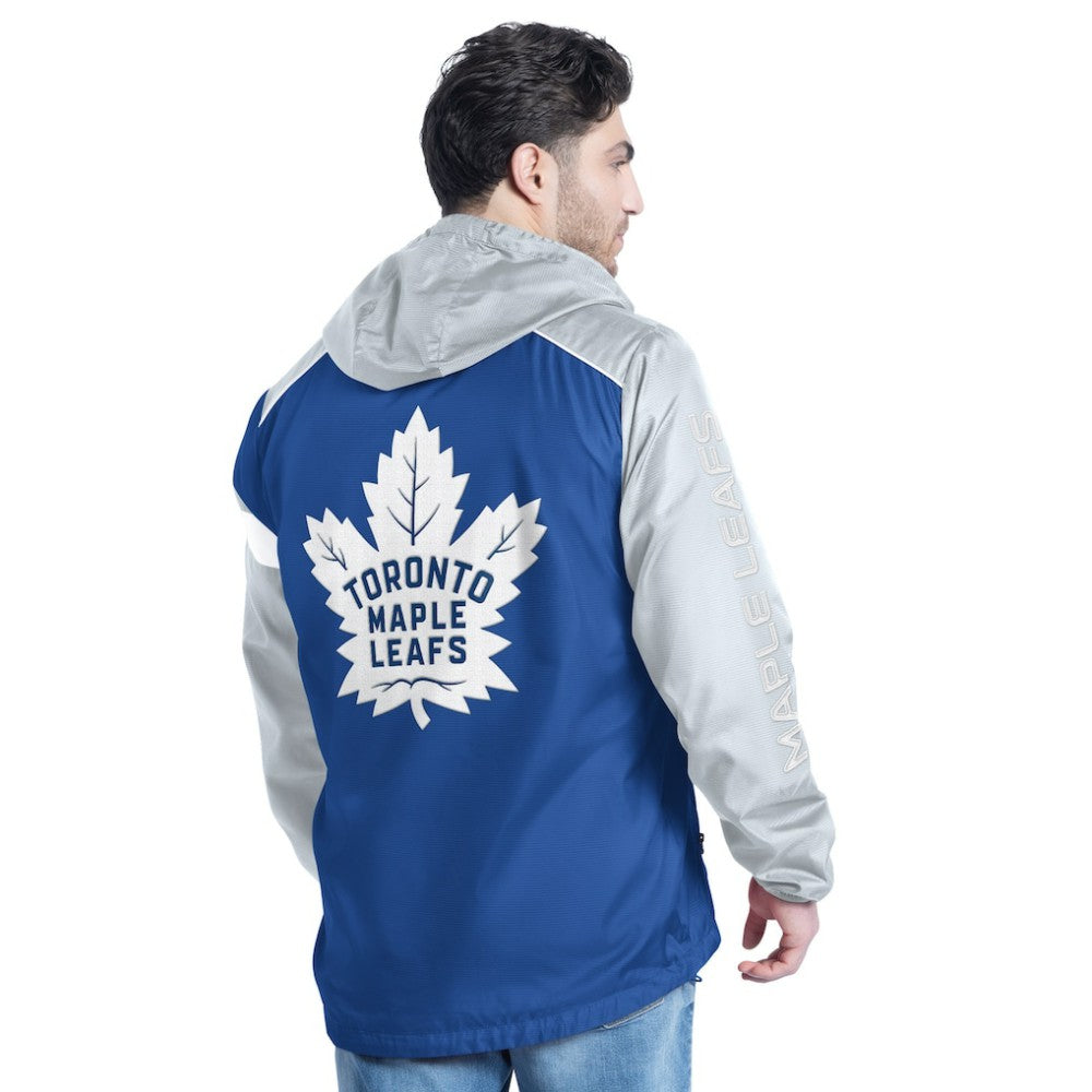 Toronto Maple Leafs G-III Sports by Carl Banks Lateral Half-Zip Hoodie Jacket - Blue/Gray Hoodies