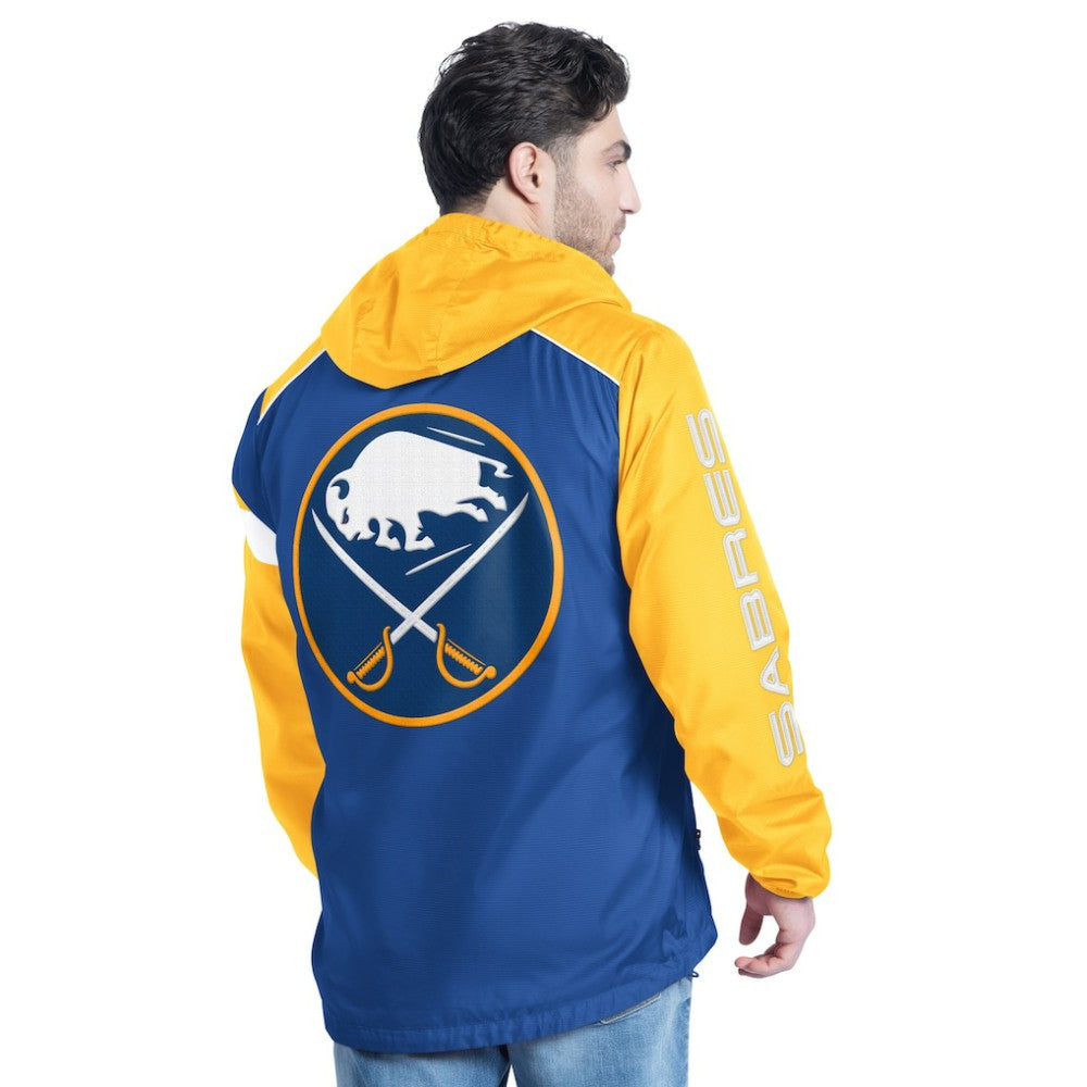 Buffalo Sabres G-III Sports by Carl Banks Lateral Half-Zip Hoodie Jacket - Royal/Gold Hoodies